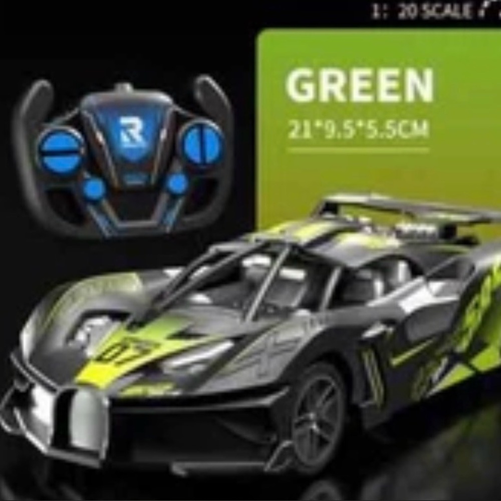 GroundX High-Speed Drift Racing Car - Black and Green - Picture 3 of 6